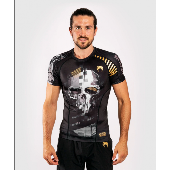 Рашгард - Venum Skull Rashguard - Short sleeves - Black​